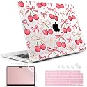 May Chen for M5 MacBook Air 13.6 Inch Case 2026 2025 2024-2022 Release M5 A3449 M4 A3240 M3 A3113 M2 A2681, Plastic Hard Shell Case for MacBook Air 13.6" with Retina Display, Cherries &amp; Bows