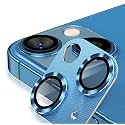 MAYABALLE® Camera Lens Protector Compatible For iPhone 13/iPhone 13 Mini,[Anti-Scratch] Premium Tempered Glass Film Aluminium Alloy Lens Ring Cover-Blue