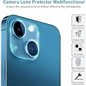 MAYABALLE® Camera Lens Protector Compatible For iPhone 15 / iPhone 15 Plus,[ Anti-Scratch ] Premium 9H Tempered Glass Film Lens Ring Cover-Transparent Pack Of 1