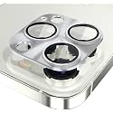 MAYABALLE® Aluminium Alloy 3D Camera Lens Protector Compatible For iPhone 13 Pro/iPhone 13 Pro Max,[Anti-Scratch] Premium Tempered Glass Film Aluminium Alloy 3D Lens Ring Cover-Silver