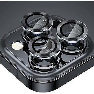 mayaballe camera lens protector compatible for iphone 13 proiphone 13 pro maxanti-scratch premium tempered glass film aluminium alloy lens ring cover-black