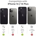 MAYABALLE® Diamond Camera Lens Protector Compatible For iPhone 14/iPhone 14 Plus, [Anti-Scratch] Premium Tempered Glass Film Aluminium Alloy Lens Ring Cover - Purple Diamond