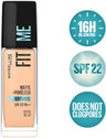 MAYBELLINE NEW YORK Liquid Foundation 123 Soft Nude | 16HR Oil Control , 30 ml Foundation