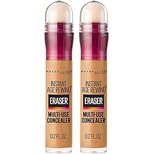 maybelline new york instant age rewind eraser dark circles treatment matte acne prone medium full coverage concealer stick caramel 04 fluid ounce 1 count
