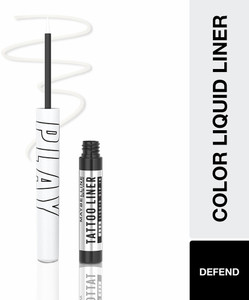 maybelline new york tattoo play white liquid eyeliner - defend 21ml 21 ml