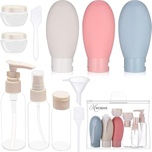 maycreate 11pcs travel bottles for toiletries refillable set