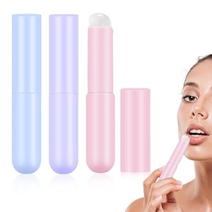 maycreate 3pcs silicone lip applicator lipstick balm brush pink white red