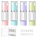 MAYCREATE 4 Pcs Airless Pump Bottles 30ml, 4 in 1 Travel Dispenser