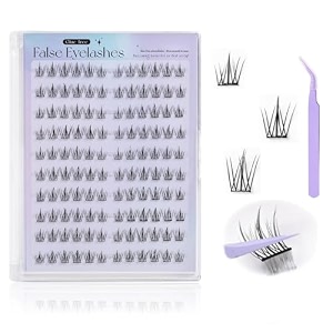 maycreate 5 pairs false eyelashes for women reusable self adhesive false eyelash black waterproof natural look no glue lashes kit with tweezers