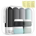 MAYCREATE® 8Pcs Silicone Travel Bottle Kit For Toiletries 90ml &amp; 40ml Combo