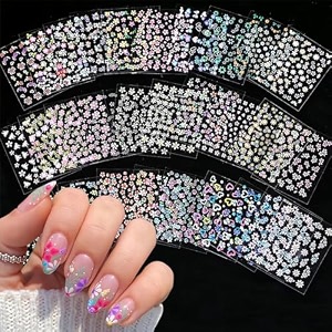 maycreate mini flower nail art stickers 30 sheets self-adhesive diy