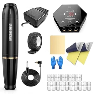 maycreate tattoo machine full kit rotary pen type with cartridge needles
