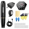 MAYCREATE Tattoo Machine Full Kit, Rotary Pen Type with Cartridge Needles