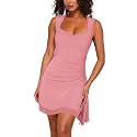 MAYFASEY Women39s Sexy Mesh Square Neck Bodycon