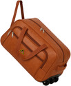 MayFay Waterproof 3-in-1 Travel Bag with Trolley Wheels | Heavy Faux Leather Small Travel Bag  - Big