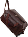 MayFay Waterproof 3-in-1 Travel Bag with Trolley Wheels | Heavy Faux Leather Small Travel Bag  - Big
