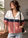 MAYKR Women Colorblock Bomber Jacket