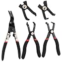 Mayouko 3PCS Body Clip Removal Pliers Set, Including 30 Degree and 80 Degree Push Pin Pliers, 1PC Upholstery Trim Clip Removal Plier Panel Clip Pliers, Removal Tool Pliers for Car Door Panel for Honda