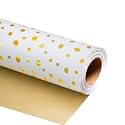 MAYPLUSS Gold Wrapping Paper Roll, Holographic Polka Dot Gift Wrap Paper