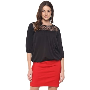 mayra Womens Crepe Black Color 3 4