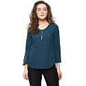 mayra Women39s Crepe Green Color 34 Sleeve