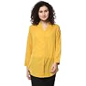 mayra Women39s Crepe Yellow Color Long Sleeve