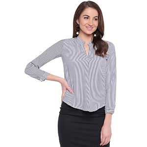 mayra Womens Striped Regular fit Top