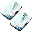 Mayski 2 Pack Credit Card Holder for Women RFID Blocking Wallet, Deer