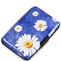 Mayski Credit Card Holder for Women RFID Blocking Wallet, White Flower