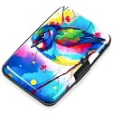 Mayski Credit Card Holder for Women RFID Blocking Wallet, Colorful Bird