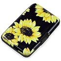 Mayski Credit Card Holder for Women RFID Blocking Wallet, Sunflower