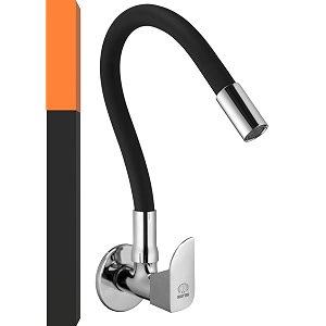 mayur cich brass kitchen sink tap with flexible dual flow spout  360 swivel cold water faucet  premium chrome finish  10 years warranty alive