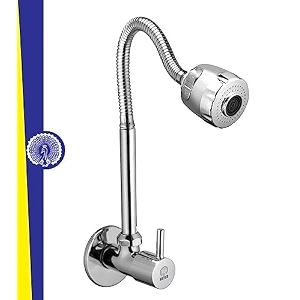 mayur cich brass kitchen sink tap with flexible dual flow spout  360 swivel cold water faucet  premium chrome finish  10 years warranty flare
