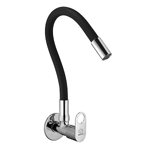 mayur cich brass kitchen sink tap with flexible dual flow spout  360 swivel cold water faucet  premium chrome finish  10 years warranty ornix