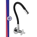 MAYUR ÖCICH Brass Kitchen Sink Tap with Flexible Dual Flow Spout | 360° Swivel Cold Water Faucet | Premium Chrome Finish | 10 Years Warranty (Piper)