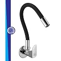 MAYUR ÖCICH Brass Kitchen Sink Tap with Flexible Dual Flow Spout | 360° Swivel Cold Water Faucet | Premium Chrome Finish | 10 Years Warranty (Trendy)