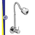 MAYUR ÖCICH Brass Kitchen Sink Tap with Flexible Dual Flow Spout | 360° Swivel Cold Water Faucet | Premium Chrome Finish | 10 Years Warranty (Flare)