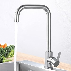 mayur cich ss 304 kitchen faucet single lever brass sink tap with black finish for bathroom washbasin tap 704-matteblack-deck - 10 year warranty chrome