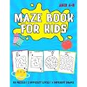 Maze Book for Kids Ages 4-8: 88 Puzzles with 3 Difficulty Levels and 4 Different Shapes: Activity Book for Kids - Puzzle Book with Images suitable for Colouring