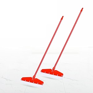 mazic easy wiper for floor cleaning long handle with wide foam for home multipurpose uses bathroom cleaning water swiping pack of 2 red