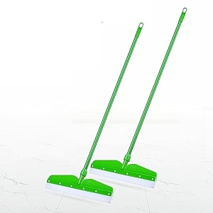 mazic easy wiper for floor cleaning long handle with wide foam for home multipurpose uses bathroom cleaning water swiping pack of 2 green