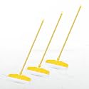 Mazic Easy Wiper for Floor Cleaning Long Handle with Wide Foam for Home Multipurpose uses Bathroom Cleaning, Water Swiping (Pack of 3, Yellow)