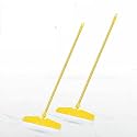Mazic Easy Wiper for Floor Cleaning Long Handle with Wide Foam for Home Multipurpose uses Bathroom Cleaning, Water Swiping (Pack of 2, Yellow)