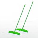 Mazic Easy Wiper for Floor Cleaning Long Handle with Wide Foam for Home Multipurpose uses Bathroom Cleaning, Water Swiping (Pack of 2, Green)