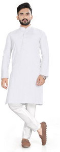 mbf66 men cotton blend kurta pyjama set