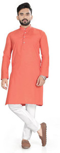 mbf66 men cotton blend kurta pyjama set