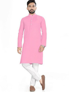 mbf66 men cotton blend kurta pyjama set