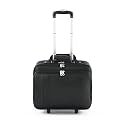 MBOSS Laptop Roller Case Trolley Bag Cabin Size overnighter fits 15.6 Inch Laptops (011BLACK)