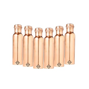 MBS Copper Bottle Plain 1000 ml 6-Piece