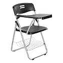 MBTC Erizo Folding Student Writing Pad Chair in Black (Suitable for Students Upto 70Kg Weight,Polypropylene)